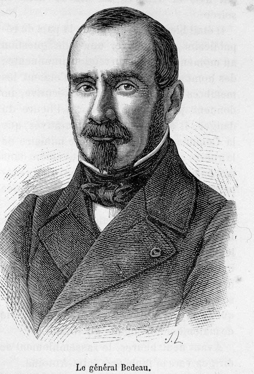Portrett av Marie Alphonse Bedeau, fransk general (1804 - 1863). av Unknown artist