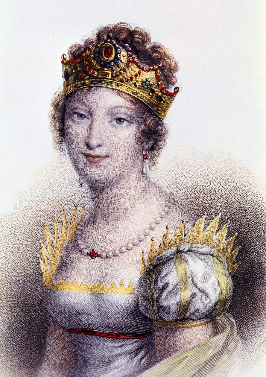 Portrett av Marie Louise, hertuginne av Parma, keiserinnekonsort av franskmennene (gravering av Unknown artist