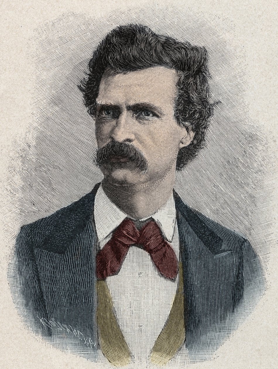 Portrett av Mark Twain (Samuel Langhorne Clemens av Unknown artist