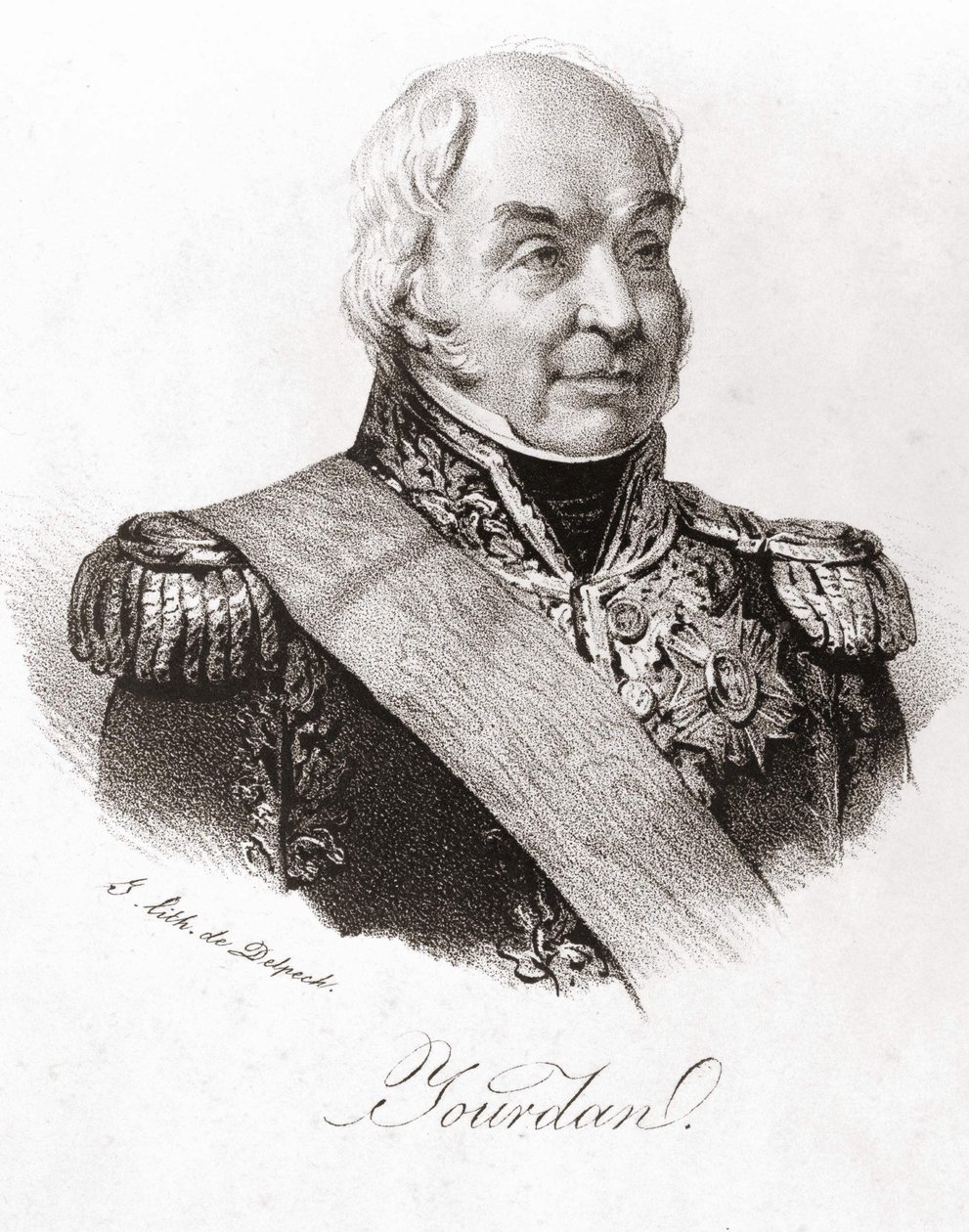Portrait of Marshal Jean Baptiste Jourdan (1762 - 1833). av Unknown artist