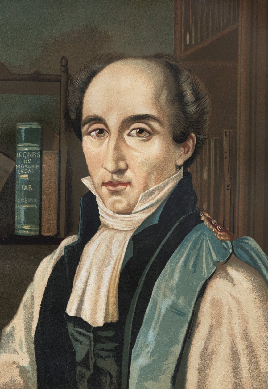 Portrett av Mathieu Joseph Bonaventure Orfila. Fransk lege og kjemiker av spansk opprinnelse (Mah¿n av Unknown artist