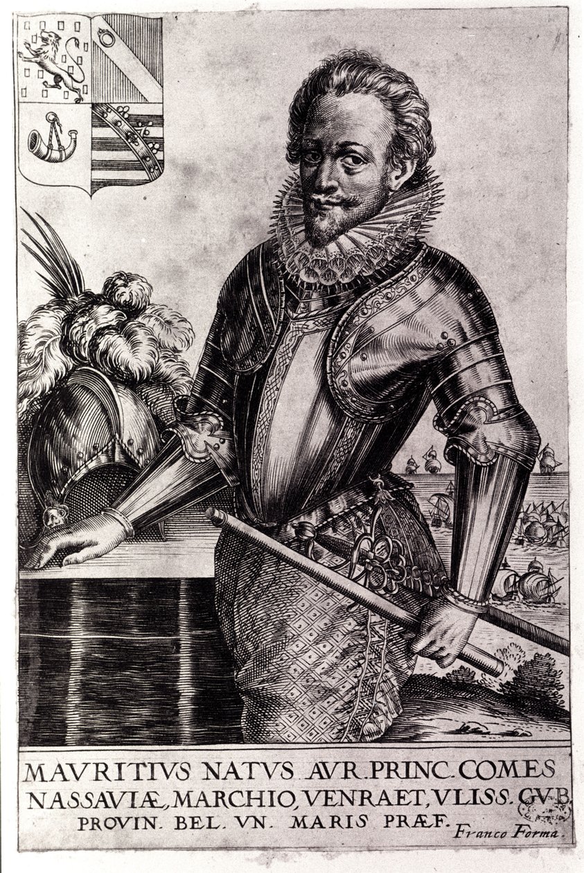 Portrett av Maurice de Nassau, Prince of Orange (f i Dillenburg av Unknown artist