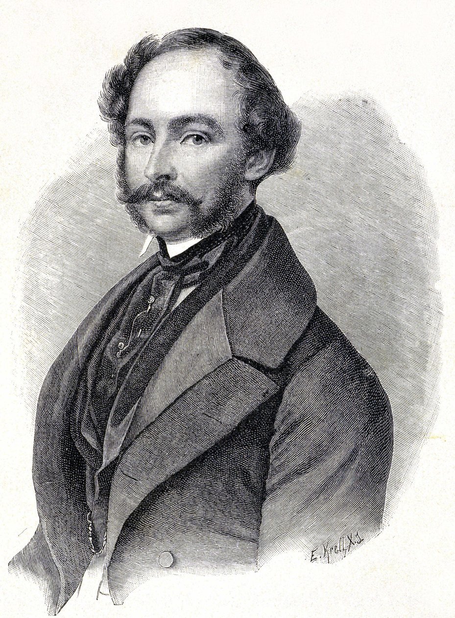 Portrait of Maximilian II king of Bavaria - Portrait of Maximilian II Joseph de Baviere (1811 - 1864) av Unknown artist