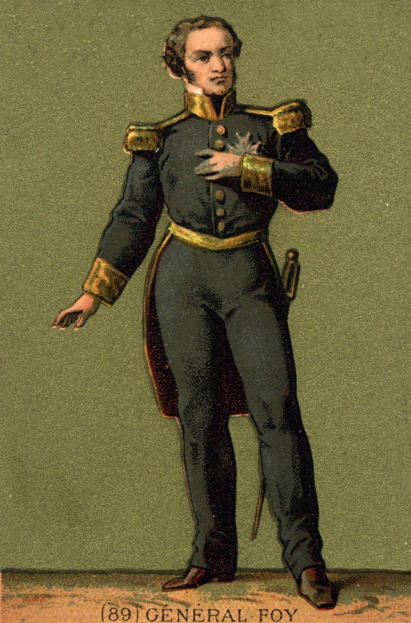 Portrait of Maximilian Sébastien Foy. French General and Politician (1775 to 1825) av Unknown artist