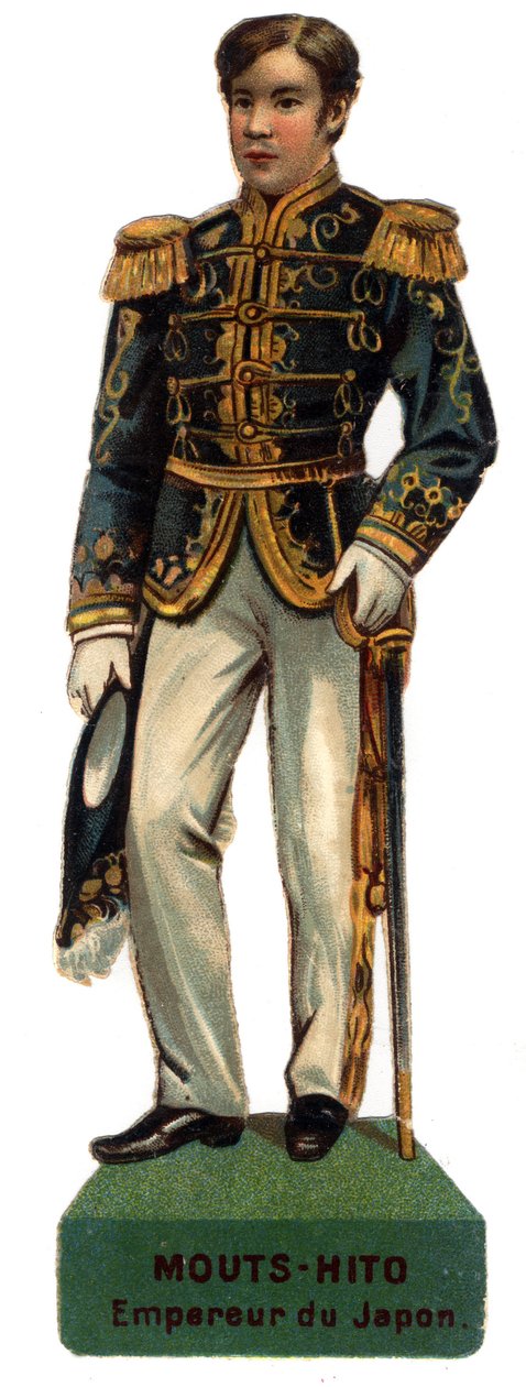 Portrait of Meiji Tenno dit Mutsuhito (Mouts Hito or Sheets-Hito av Unknown artist