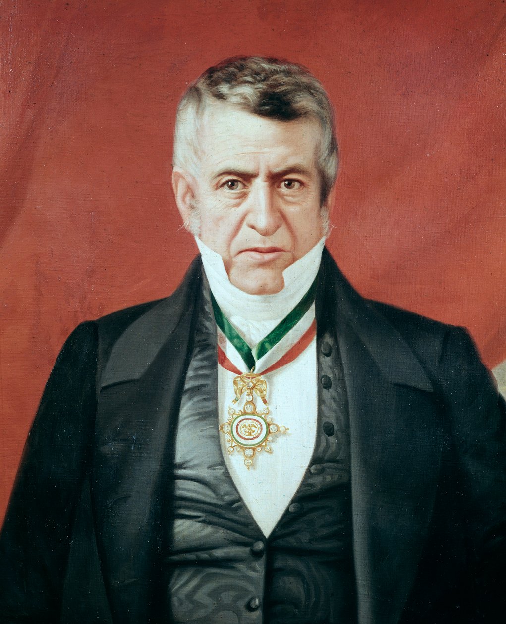 Portrett av den meksikanske presidenten Jose Manuel de la Pena y Pena (1789-1850) Anonymt maleri, ca. 1847-1848 Nasjonalt historiske museum, Chateau de Chapultepec Mexico av Unknown artist