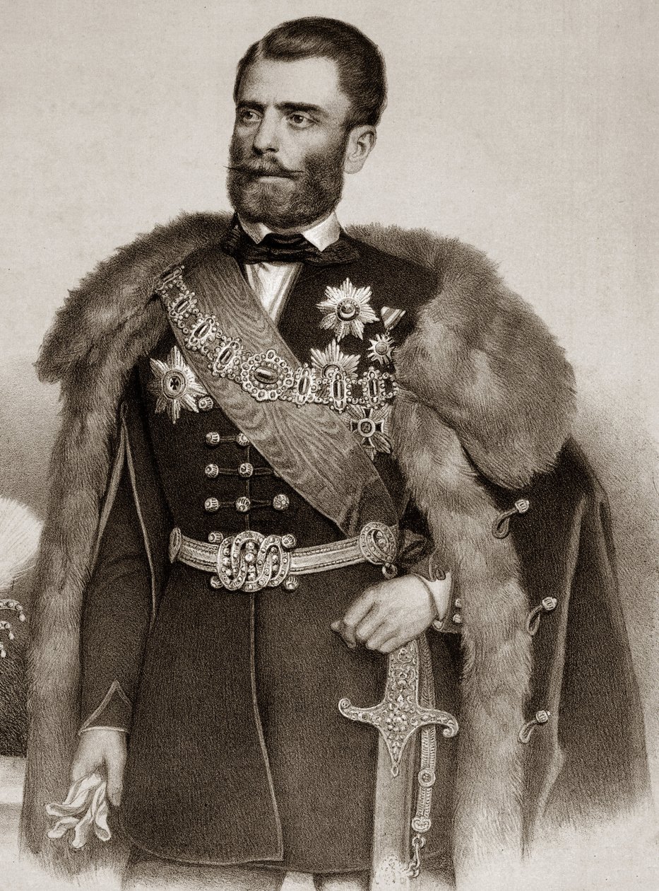 Portrett av Michel III Obrenovic 1823-1868 Prins av Serbia - Mihailo Obrenovic III Prins av Serbia av Unknown artist