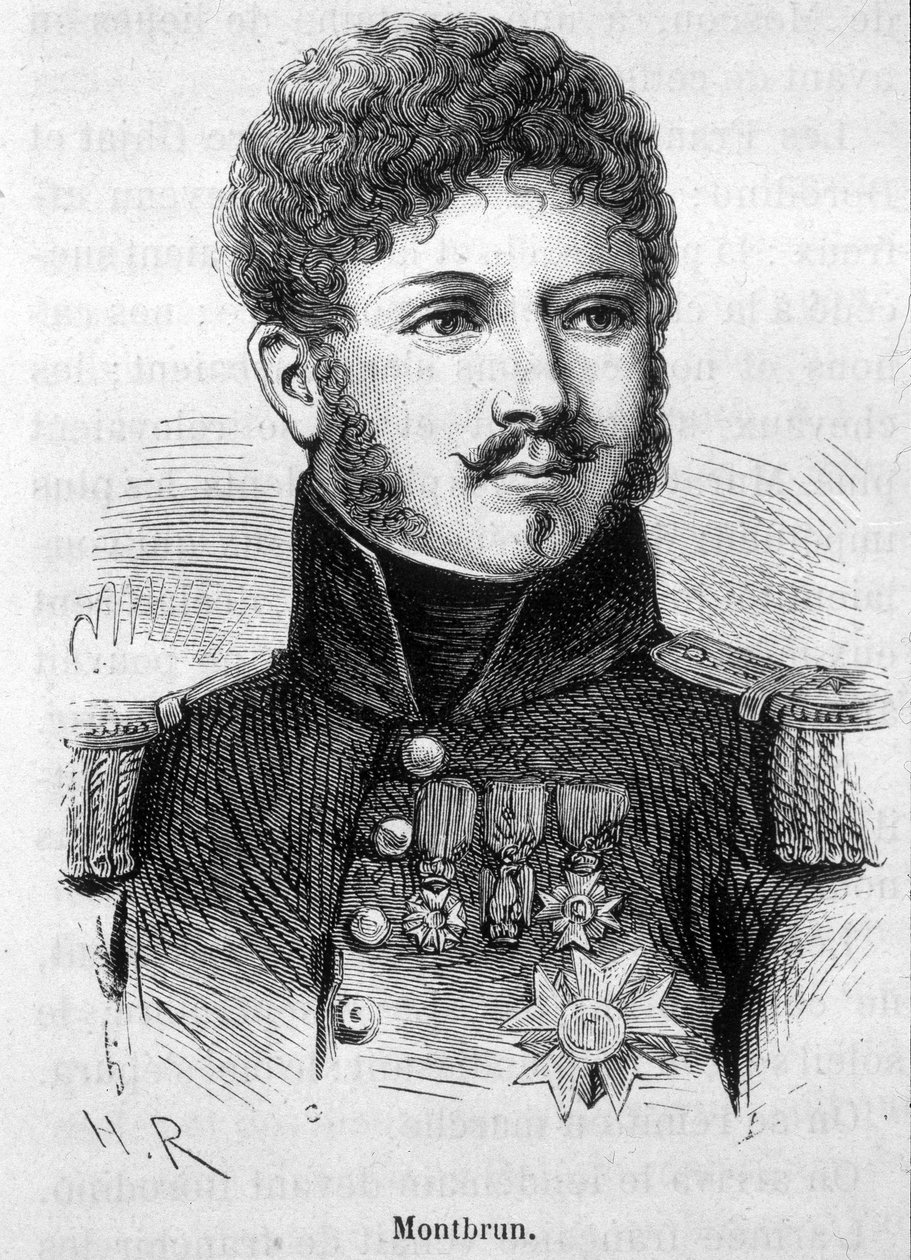 Portrett av Montbrun. Gravering fra slutten av 1800-tallet i «Histoire de France»» av H. Martin. av Unknown artist