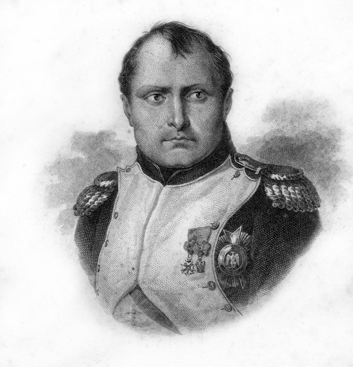 Portrett av Napoleon Bonaparte, gravering fra 1800-tallet av Unknown artist