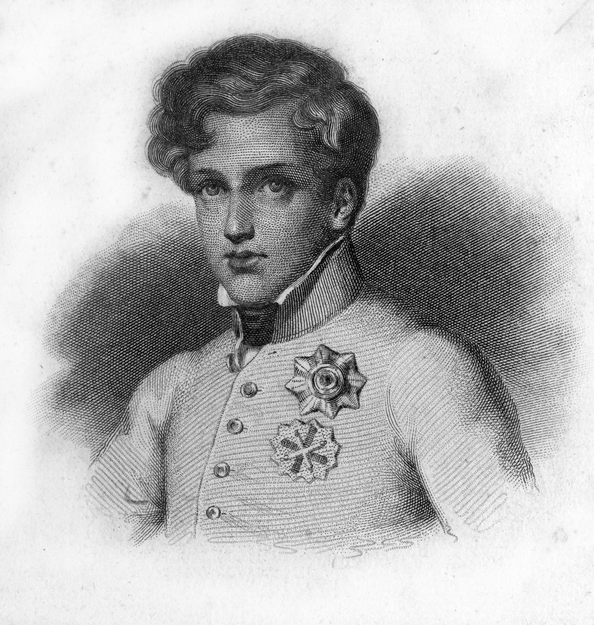 Portrett av Napoleon II, sønn av Napoleon I, hertugen av Reichstadt (1811-1832) av Unknown artist