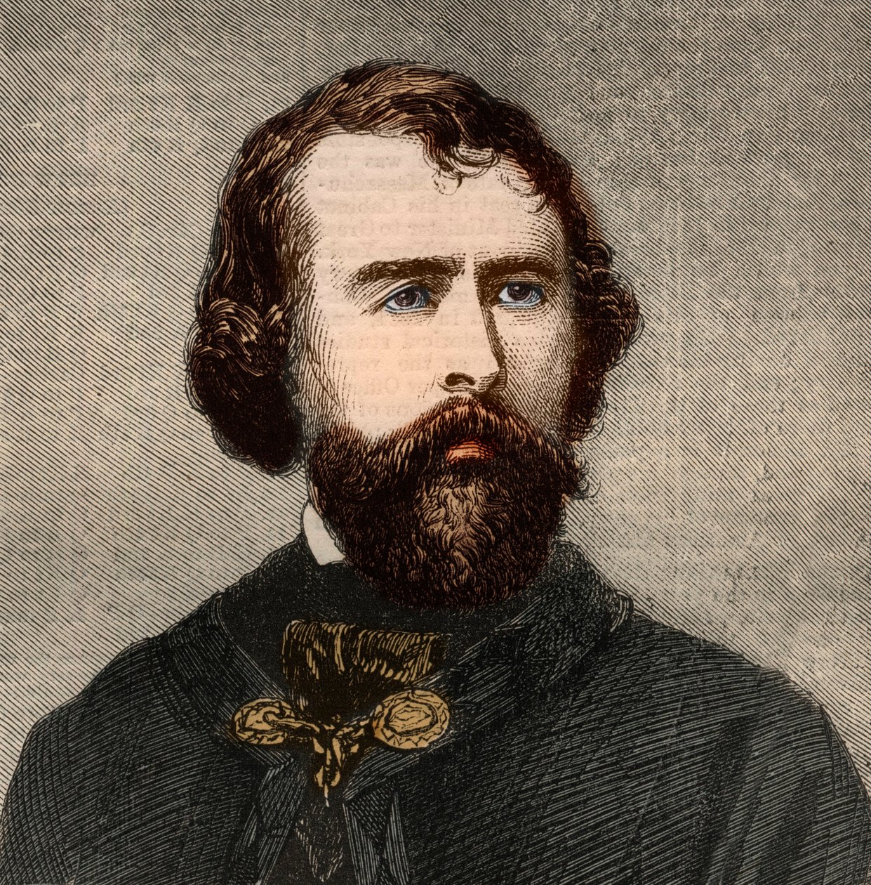 Portrett av Nathaniel Parker Willis (1806–1867), amerikansk forfatter. Gravering i "" The illustrated London News "" av 23. januar 1858. av Unknown artist