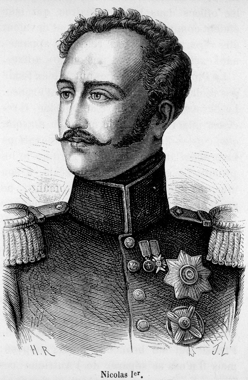 Portrett av Nicholas I, keiser av Russland (1796 - 1855) av Unknown artist