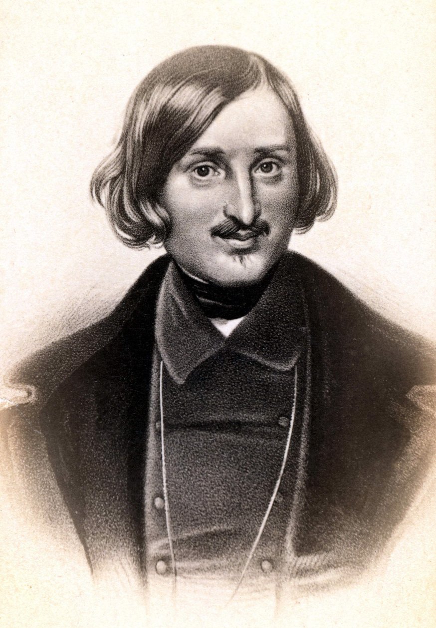 Portrett av Nicolai Vasilyevich, sagt på fransk Nicolas Gogol (1809 - 1852), russisk forfatter. Gravering sd. 1800-tallet. av Unknown artist