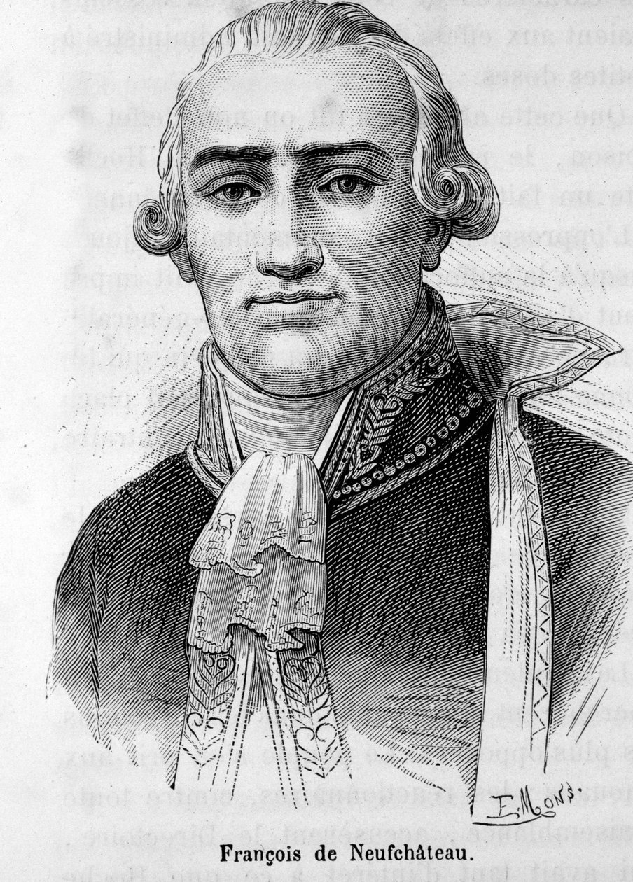 Portrett av Nicolas Louis Francois de Neufchateau (1750-1828), fransk forfatter og politiker. av Unknown artist