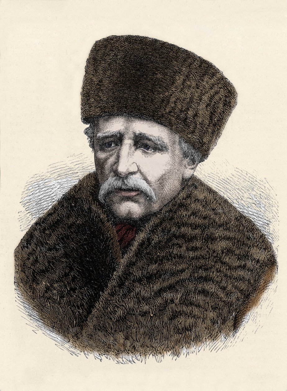 Portrett av Nils Adolf Erik (Eric) Baron Nordenskjold (Nordenskiold) (1832-1901), svensk naturforsker og oppdagelsesreisende. Gravering fra slutten av 1800-tallet. av Unknown artist