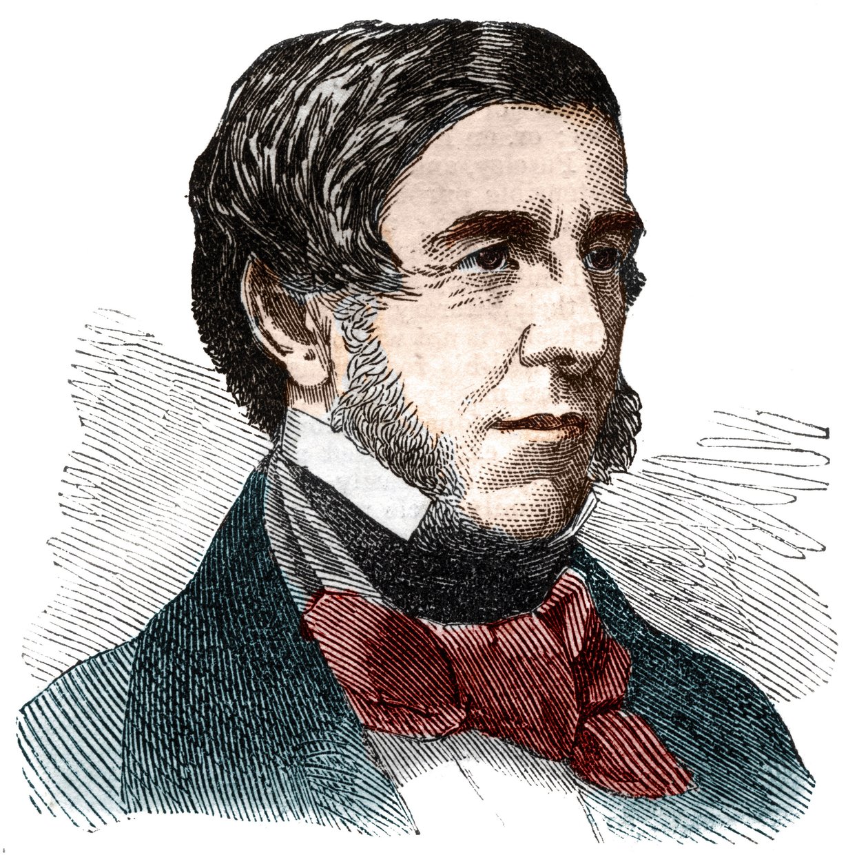 Portrett av Oliver Wendell Holmes (1809-1894), amerikansk forfatter, lege, essayist og poet. av Unknown artist