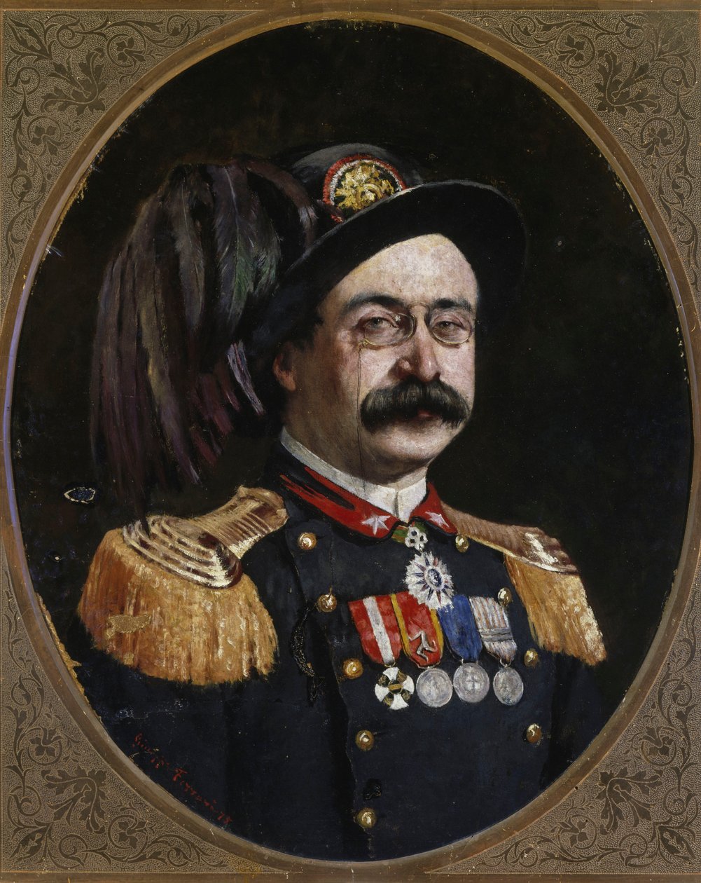 Portrett av Oreste Baratieri (1841-1901) (olje på lerret) av Unknown artist