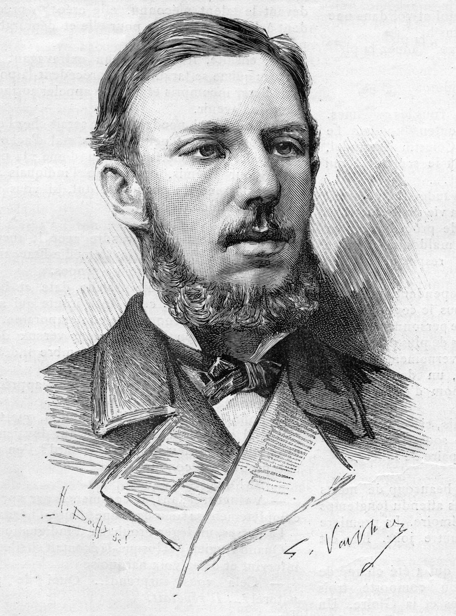 Portrett av Oscar Augustus av Suede, hertug av Gothlang (1859-1953) her i 1888 under hans besøk i Paris. av Unknown artist