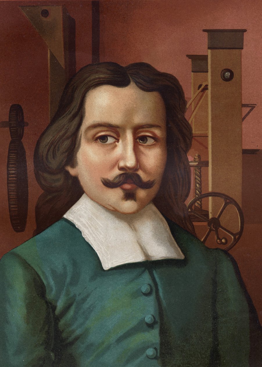 Portrett av Otto von Guericke (Otto de Guericke av Unknown artist
