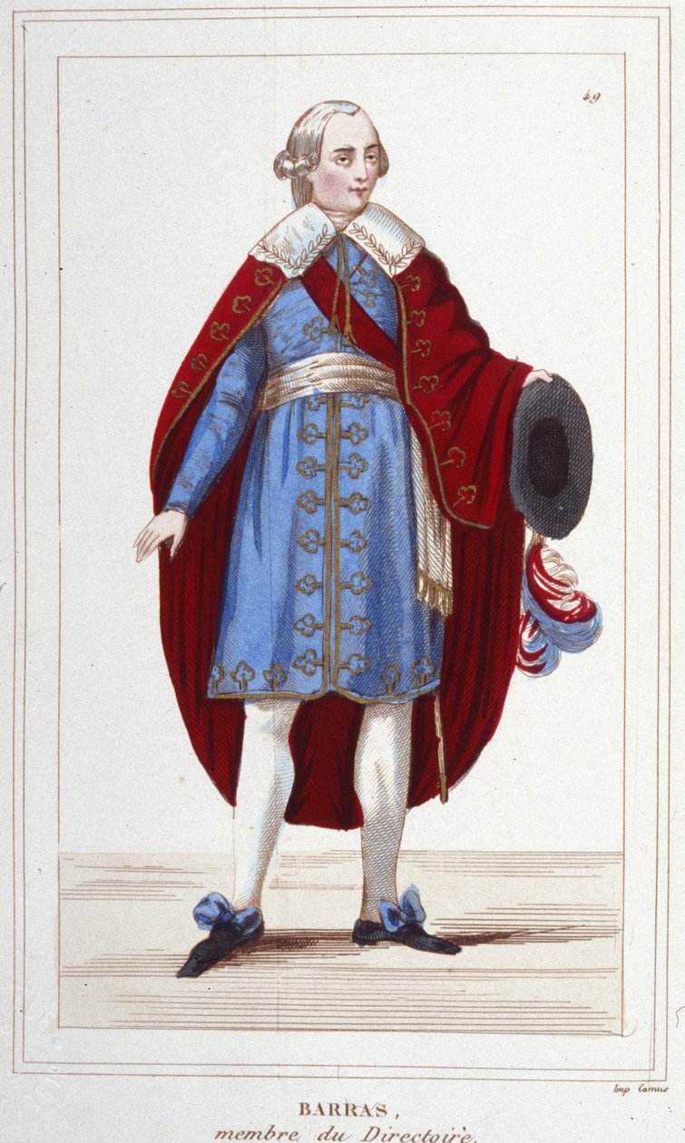 Portrett av Paul Barras (1755 - 1829) gravering fra 1800-tallet av Unknown artist