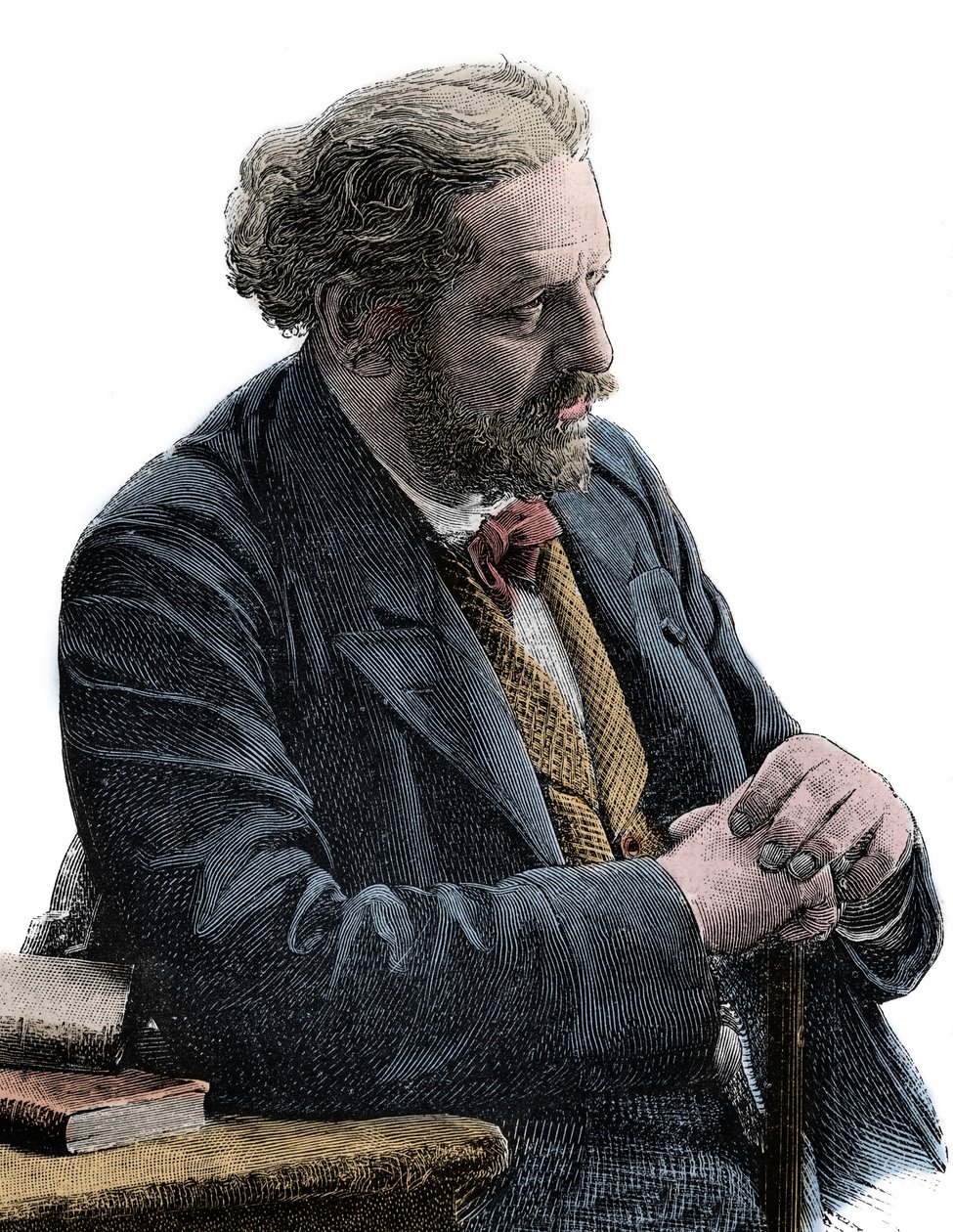 Portrett av Paul Jules Barbier (1825-1901) fransk forfatter av Unknown artist