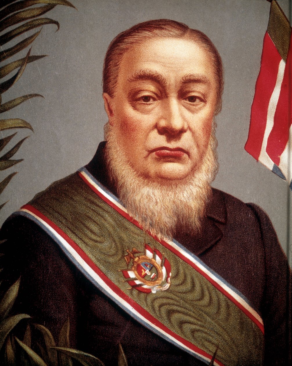 Portrett av Paul Kruger (1825 - 1904), en av grunnleggerne og deretter president i Transvaal-republikken i 1852. av Unknown artist
