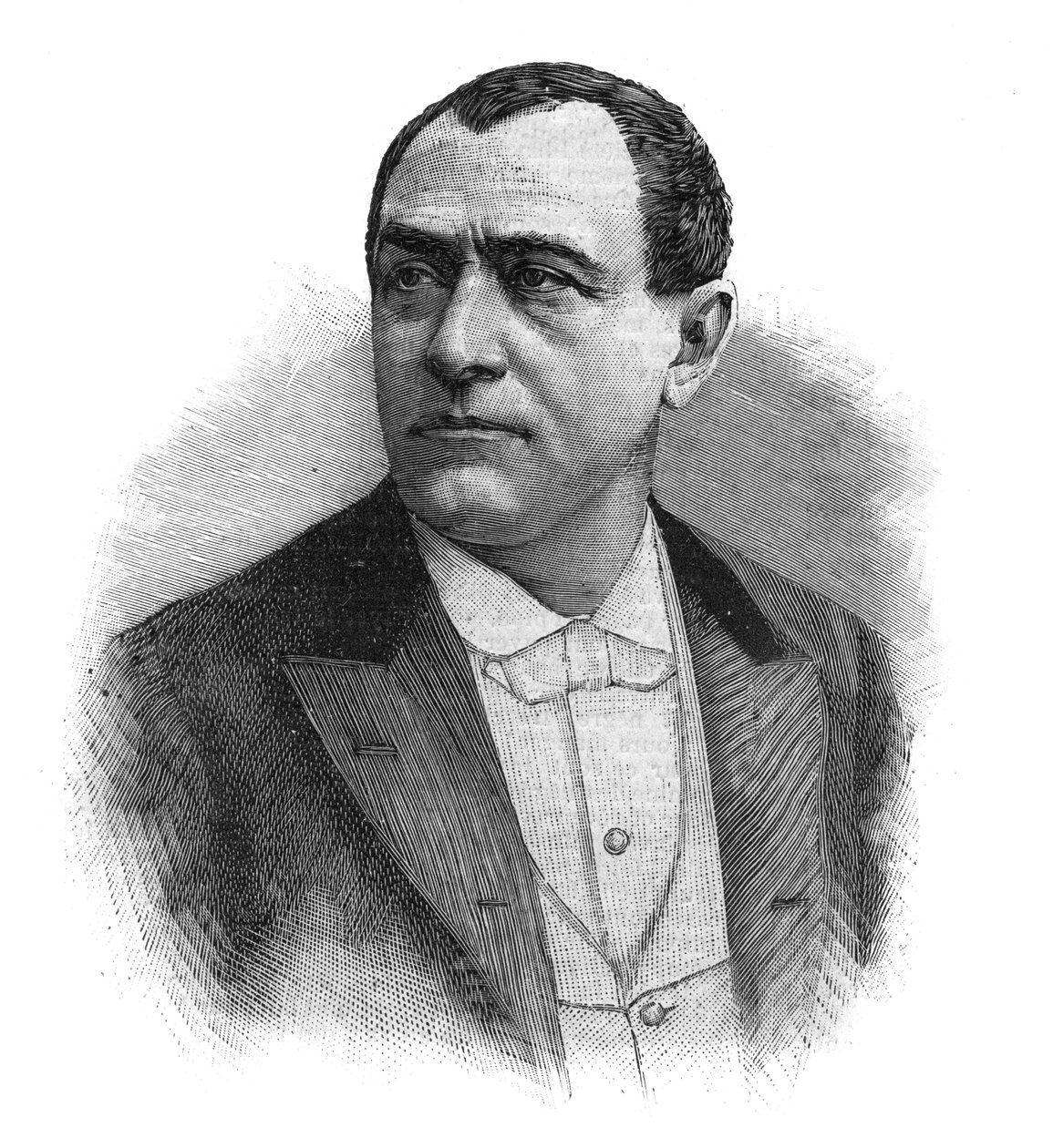 Portrett av Paulus (Jean Paul (Jean-Paul) Habans) fransk sanger (1845-1908) - Gravering fra slutten av 1800-tallet av Unknown artist