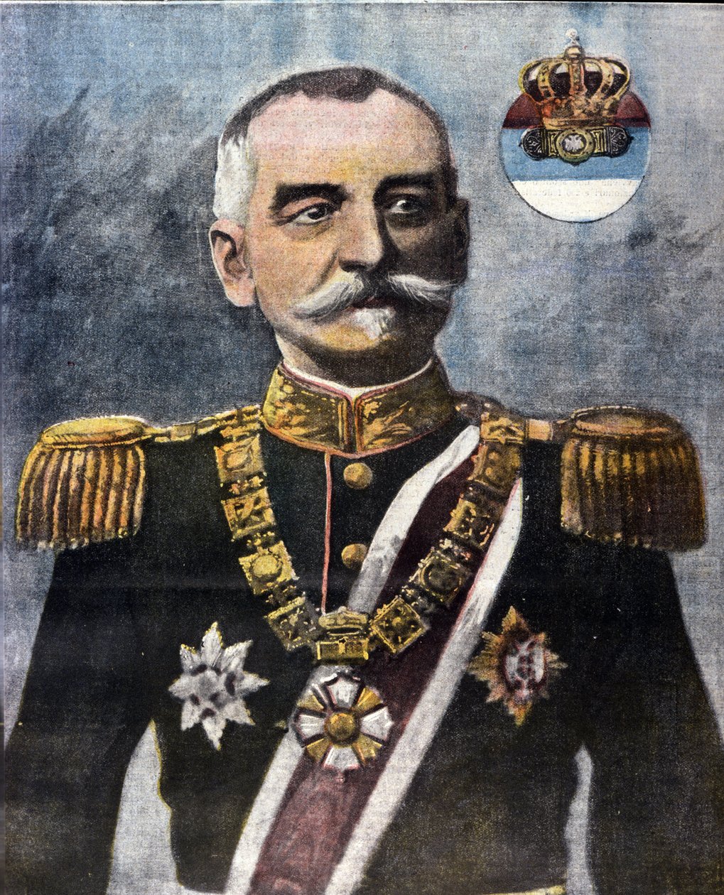 Portrett av Peter I av Serbia (Karageorgevic av Unknown artist