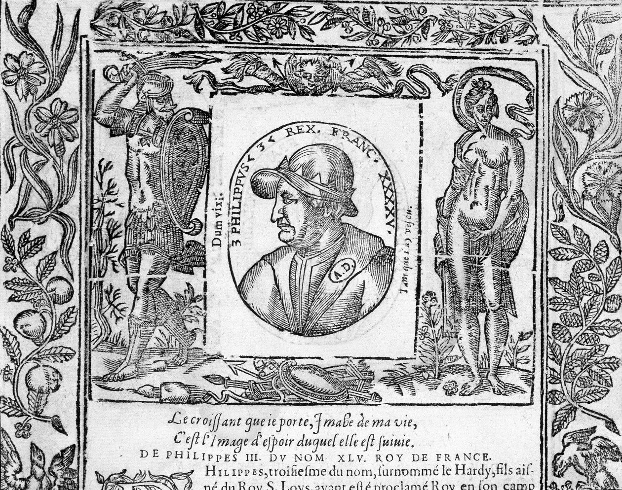 Portrett av Philip III Le Hardi, konge av Frankrike fra 1270 til 1285. av Unknown artist