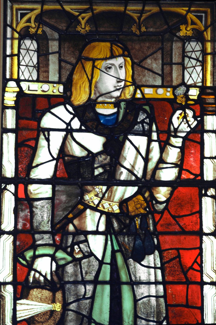 Portrett av Filip I av Habsburg (1478-1506) Konge av Spania Glassmaleri fra 1400-tallet. Brugge, Det hellige blods kapell av Unknown artist