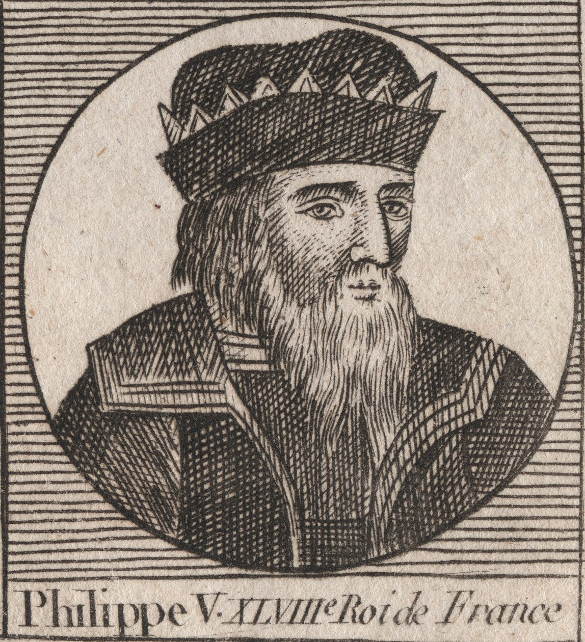 Portrett av Philip V den lange (1294 - 1322), konge av Frankrike - Philippe V (1294-1322) 