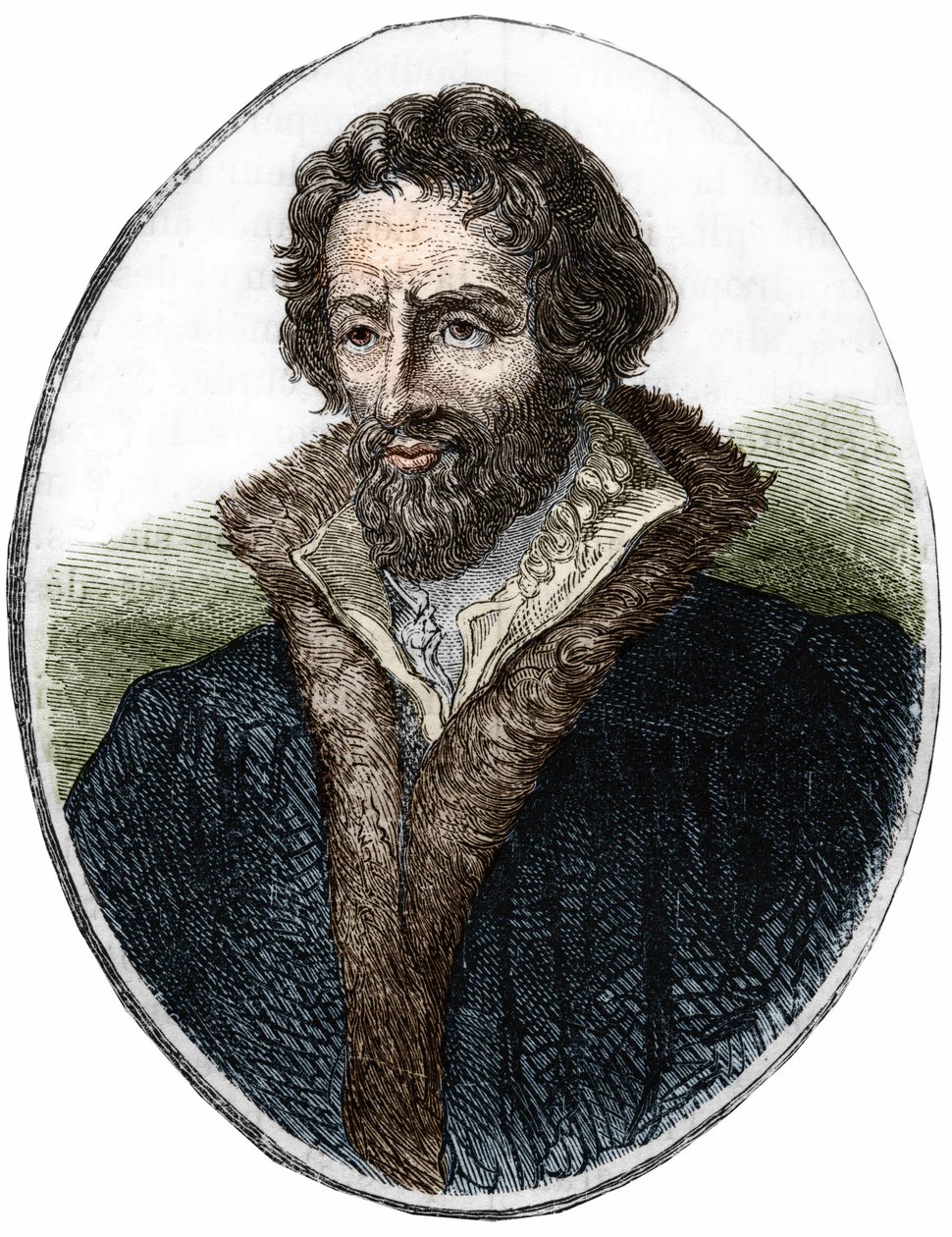 Portrett av Philip Melanchthon (Melanchthon) (1497 - 1560), tysk religiøs reformator. Gravering fra 1800-tallet av Unknown artist
