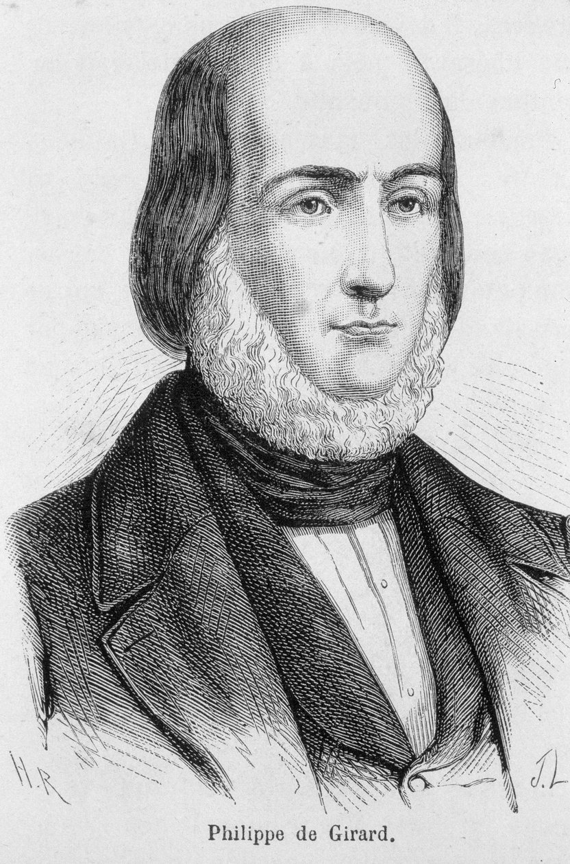 Portrett av Philippe de Girard, fransk oppfinner og industrimann (1775 - 1845) av Unknown artist
