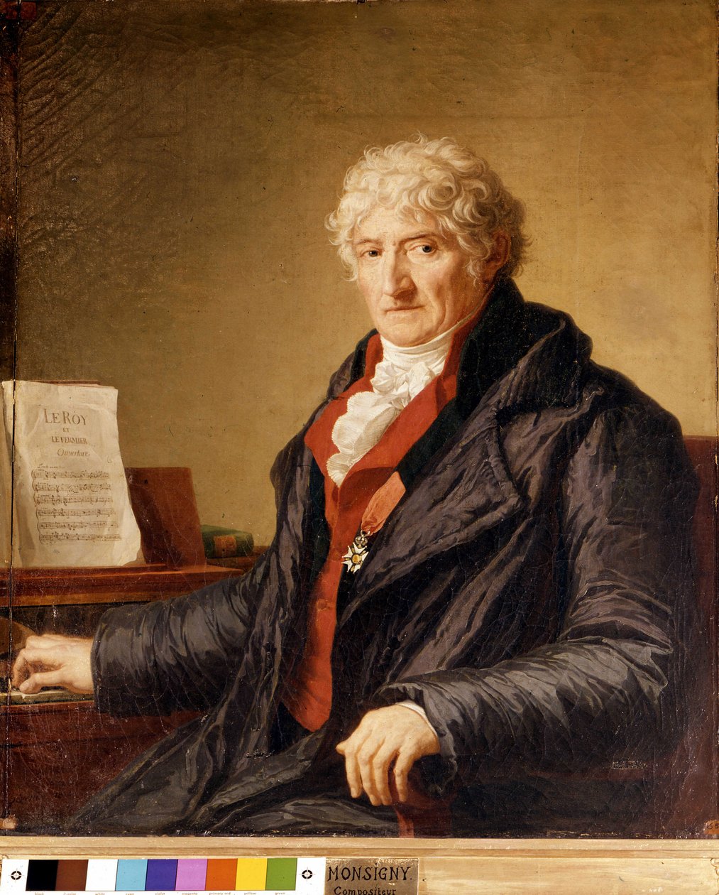 Portrett av Pierre Alexandre Monsigny (1729-1817), fransk komponist. Maleri fra 1812. Bibliotek i Opera Paris. av Unknown artist