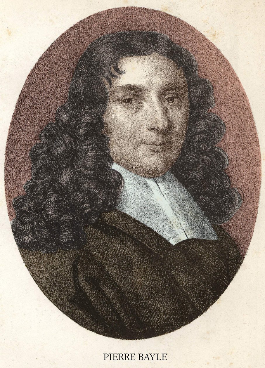 Portrait of Pierre Bayle French philosopher and writer (1647-1706) av Unknown artist