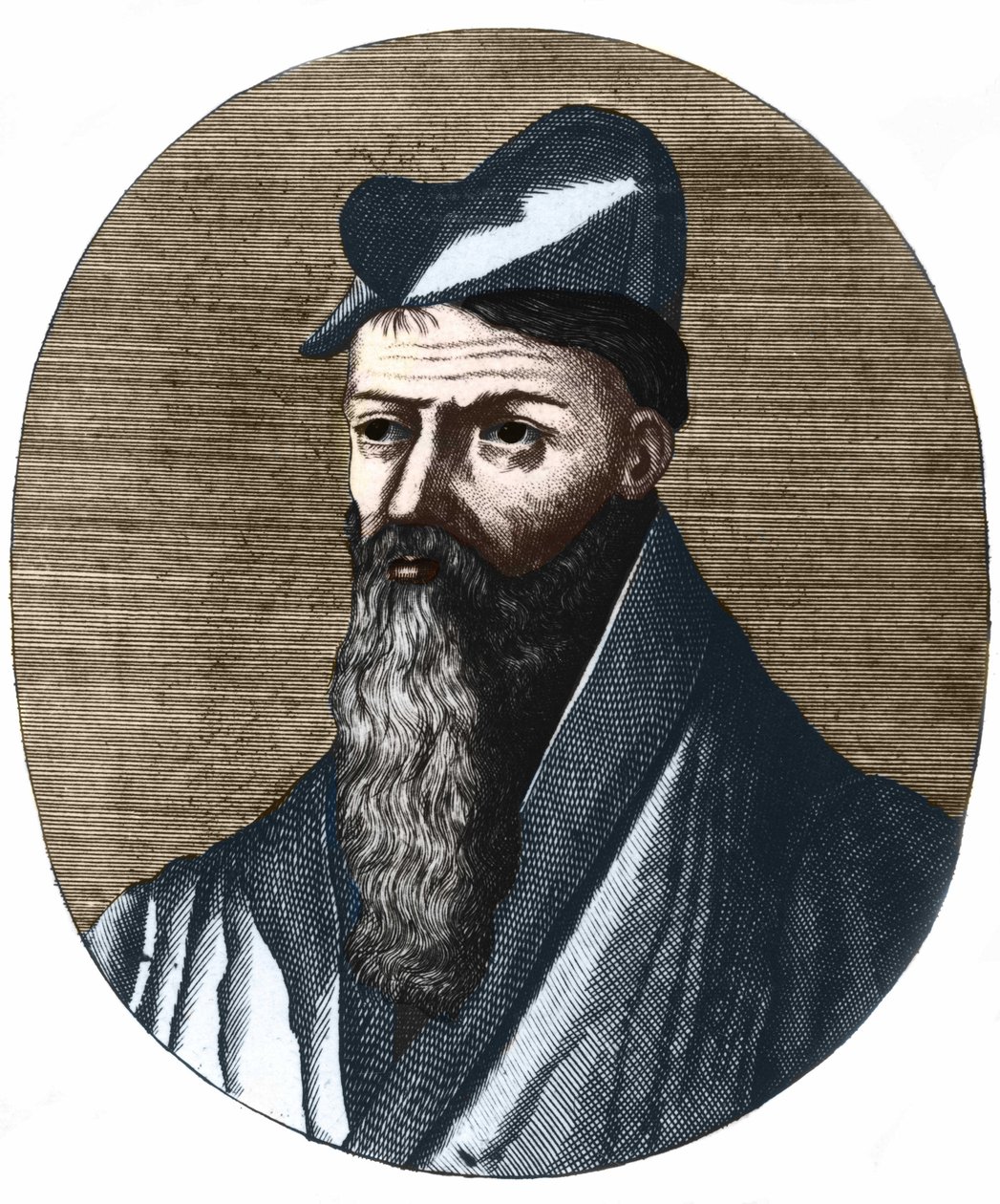 Portrett av Pierre Belon 1517-1564. Fransk naturforsker og lege. Privat samling. av Unknown artist