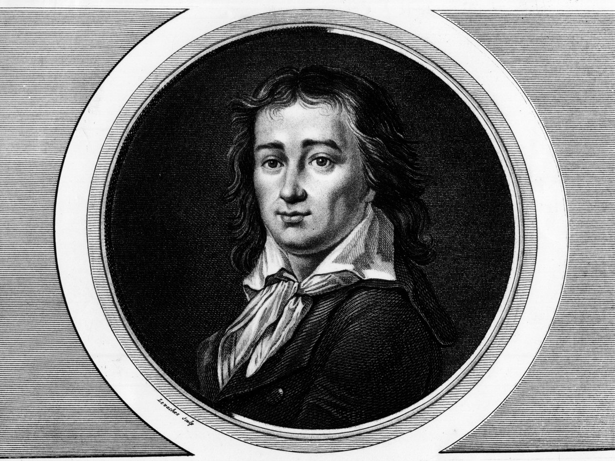 Portrett av Pierre Gaspard Chaumette (1763-1794), fransk politiker. Gravering i "" Komplett samling av historiske malerier fra den franske revolusjonen, i tre bind.""" 1804. av Unknown artist