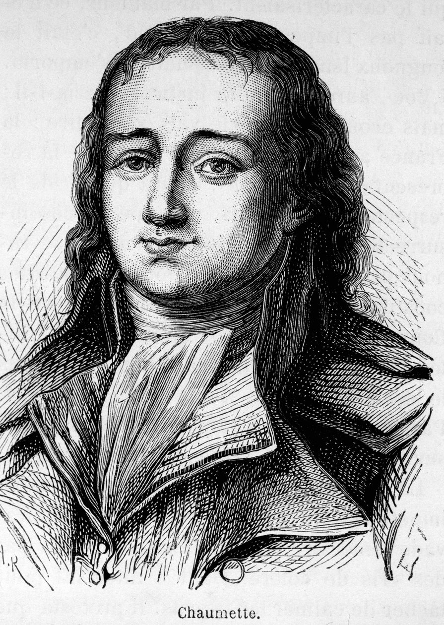 Portrait of Pierre Gaspard Chaumette (1763-1794), French politician, member of the Cordeliers Club and prosecutor - syndic of the Insurectional Commune of Paris... He was arrested and guillotined with host extremists. av Unknown artist