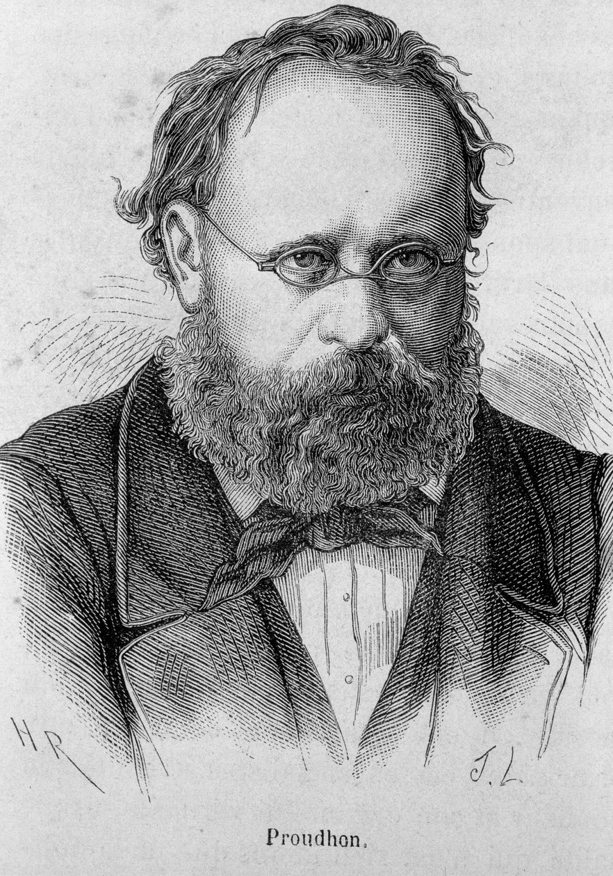 Portrett av Pierre Joseph Proudhon (1809 - 1865) fransk sosialist - i "" L