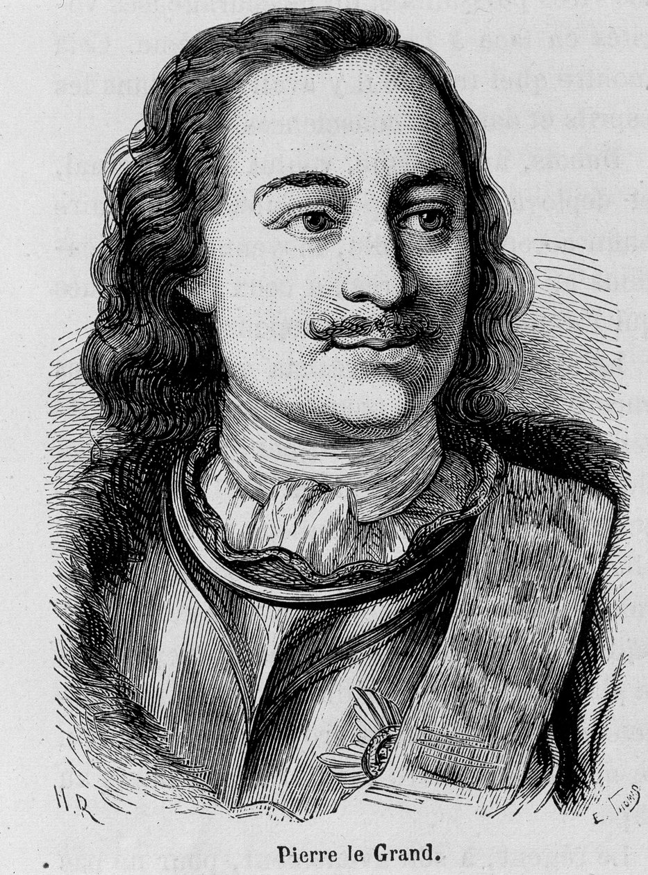Portrett av Peter den store av Unknown artist