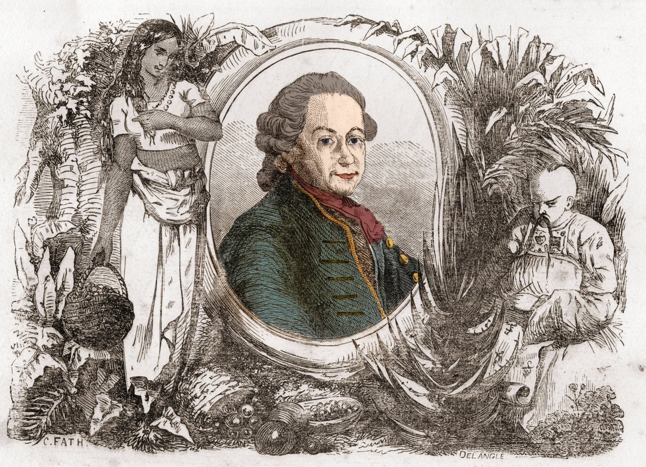Portrett av Pierre Poivre (1719-1786), fransk kolonialadministrator og agronom. av Unknown artist