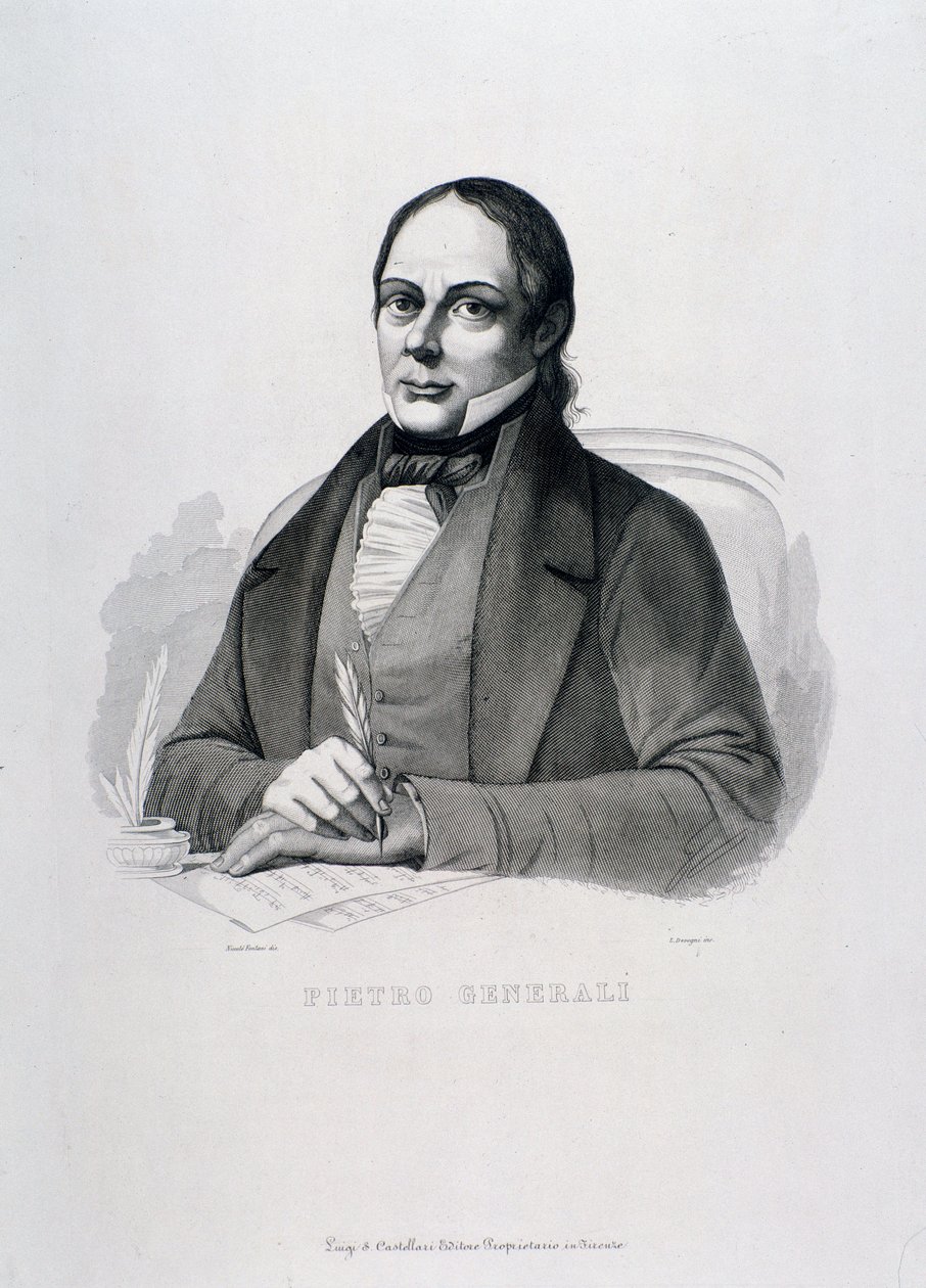 Portrett av Pietro Generali (gravering) av Unknown artist