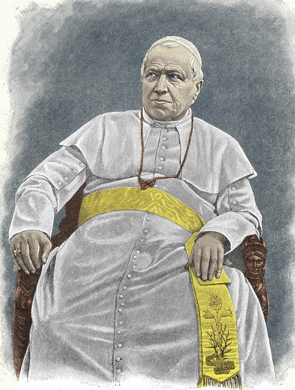 Portrett av Pius IX (1792 - 1878), 253. pave (1846 - 1878). av Unknown artist