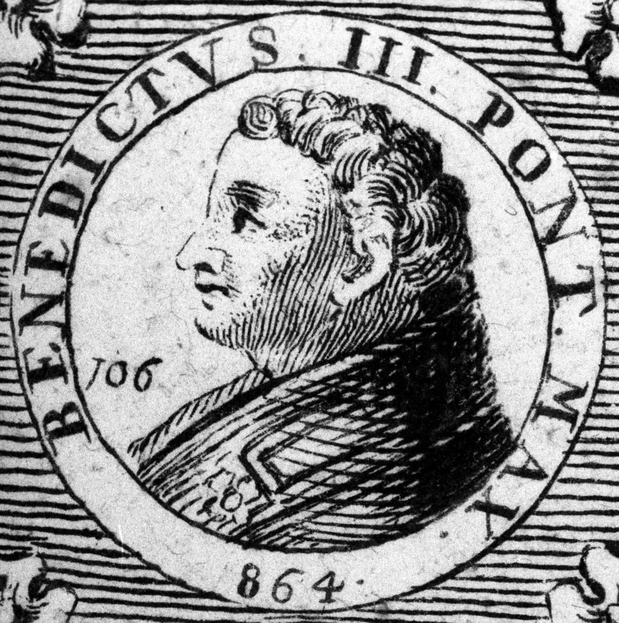 Portrett av pave Benedikt III eller Benedikt 3. av Unknown artist