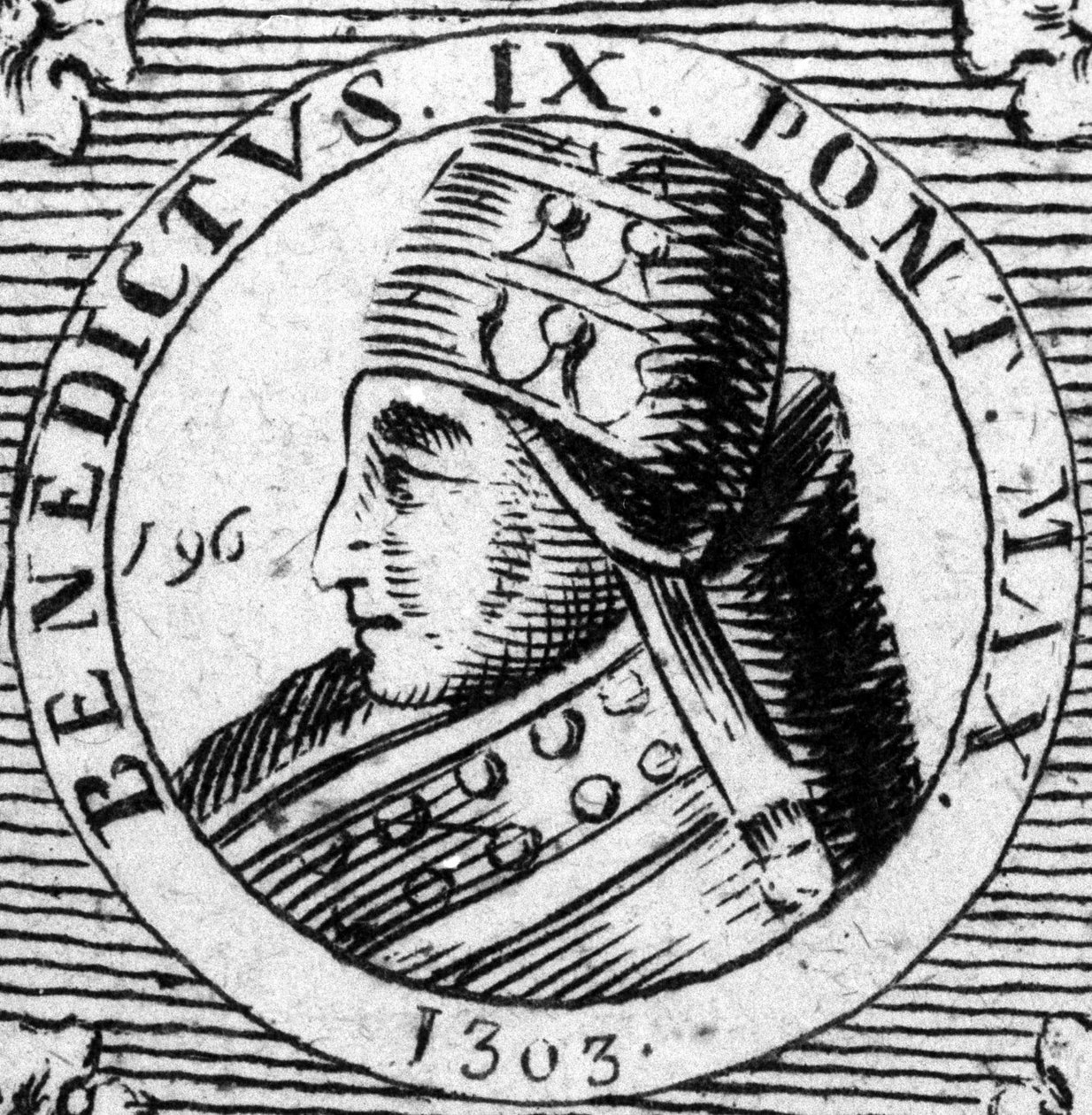 Portrett av pave Benedikt IX eller Benedikt 9. av Unknown artist