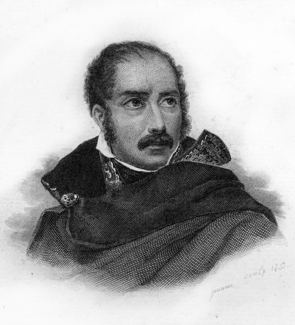 Portrett av prins Eugene Rose de Beauharnais (1781-1824, sønn av Alexandre de Beauharnais og Josephine) - gravering av Unknown artist
