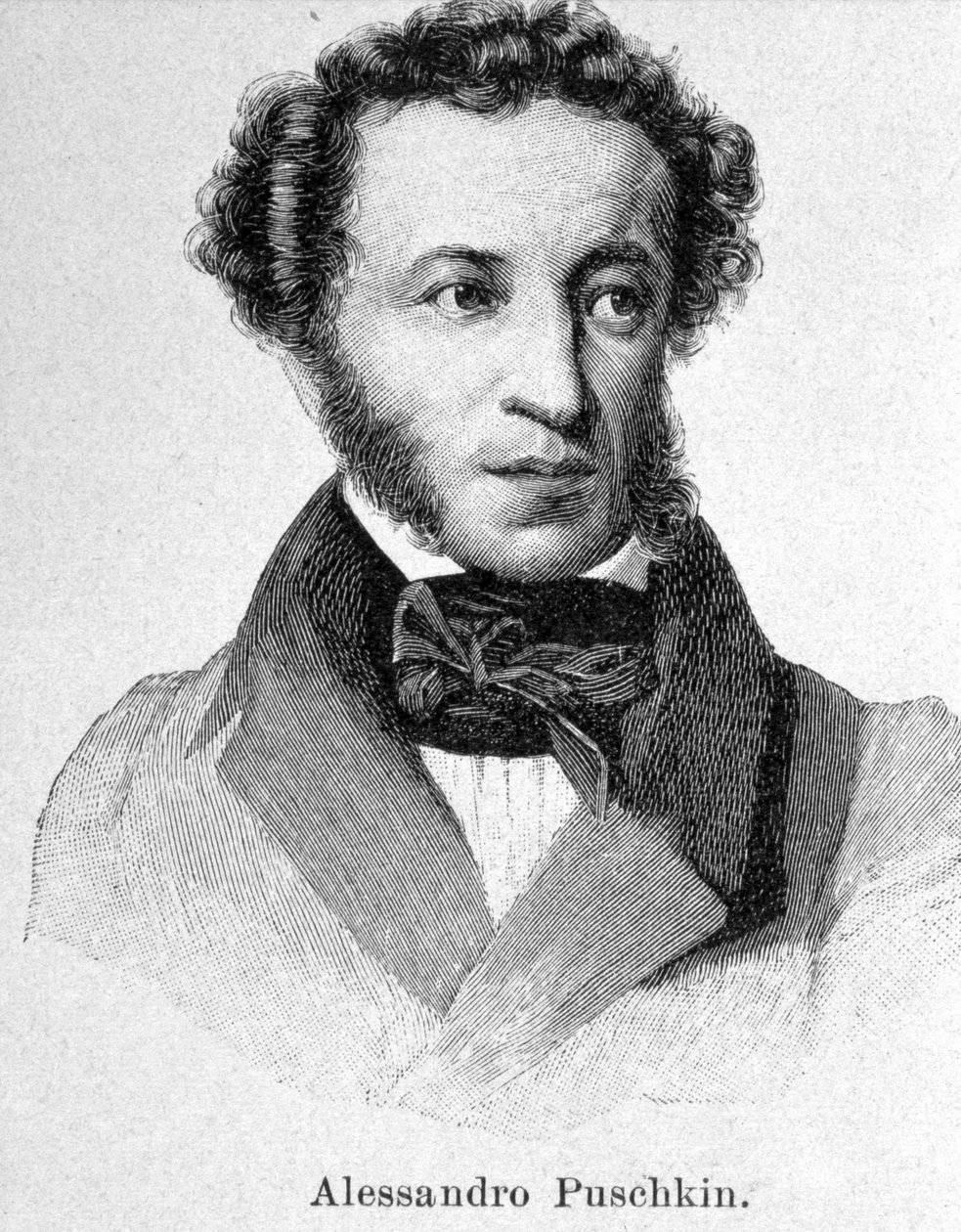 Portrett av Pushkin (1799 - 1837) av Unknown artist