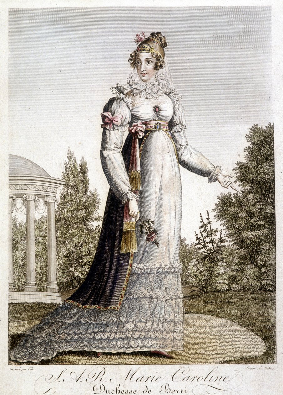 Portrett av dronning Mary Caroline, hertuginne av Berry, lille datter av kongen av Napoli av Unknown artist