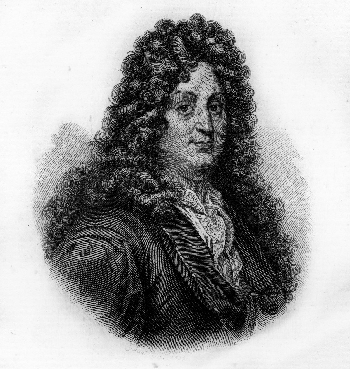 Portrait of Racine, engraving of the 19th century av Unknown artist