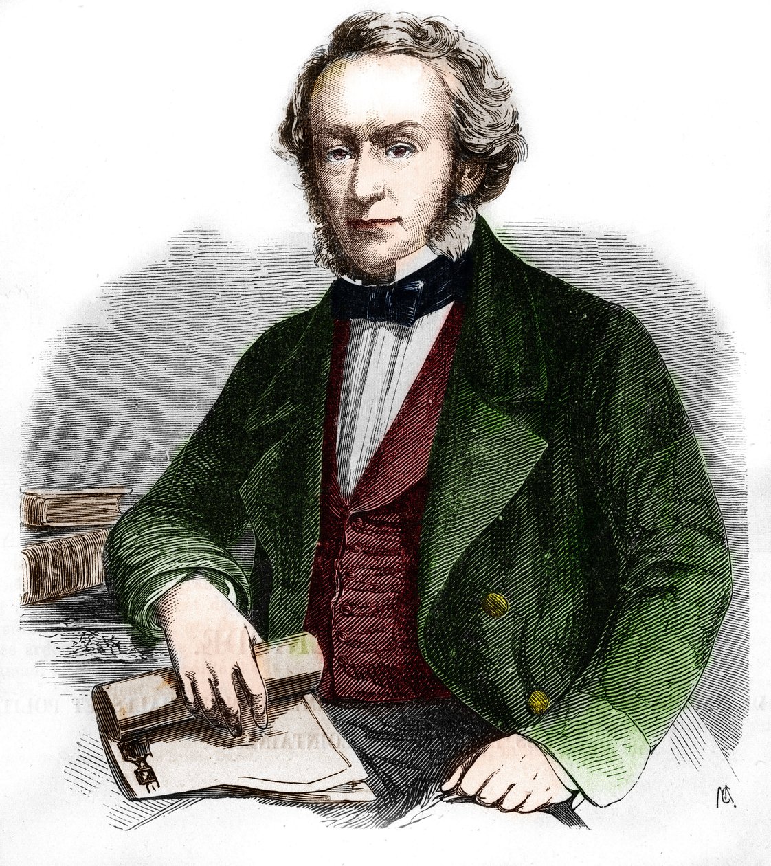 Portrett av Richard Cobden. Britisk økonom og politiker (1804 -1865). Gravering fra 1866. av Unknown artist